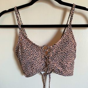 Animal print bathing suit top